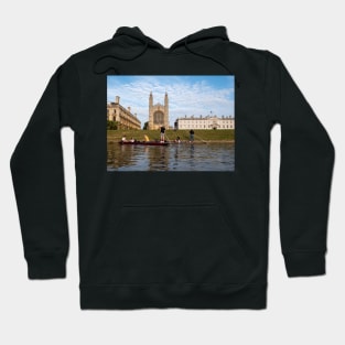 People punting near Kings College Cambridge England UK Hoodie